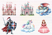 Cute Magical Unicorn Clipart, an Illustration by CreationArt (Thumbnail 3 of 5)