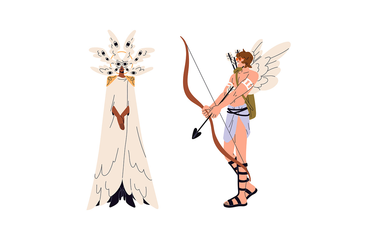 Halloween people set, banner, poster, a Person Illustration by PaperTrident (Photo 2 of 14)