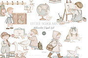 Watercolor Back To School Clipart, an Education Illustration by Pati Paints (Thumbnail 1 of 12)