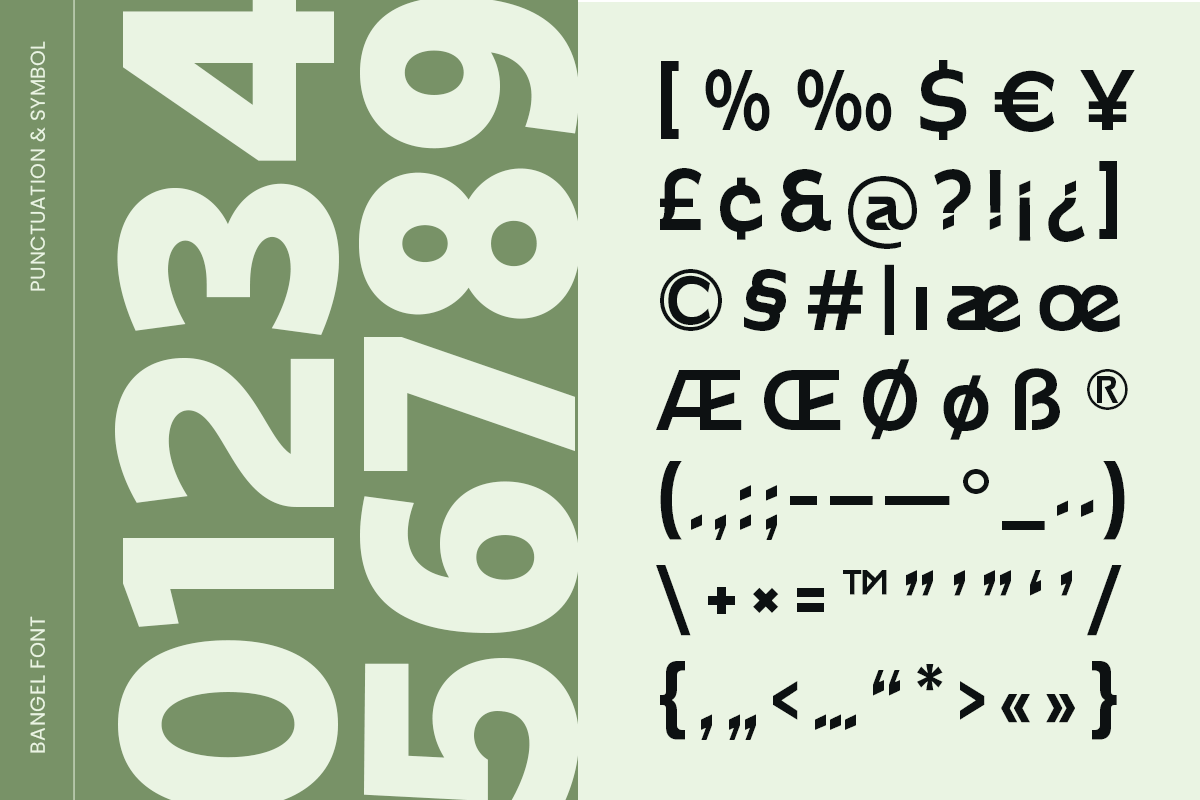 Bangel - Modern Display Logo Font, a Sans Serif Font by Sensatype (Photo 14 of 15)