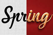 Spring 3D editable text effect, a Layer Style Add-On by Hello Muh (Thumbnail 2 of 2)