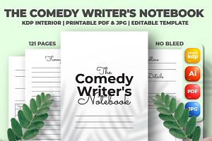 The Comedy Writer's Notebook KDP, a Templates & Theme by M9 Design