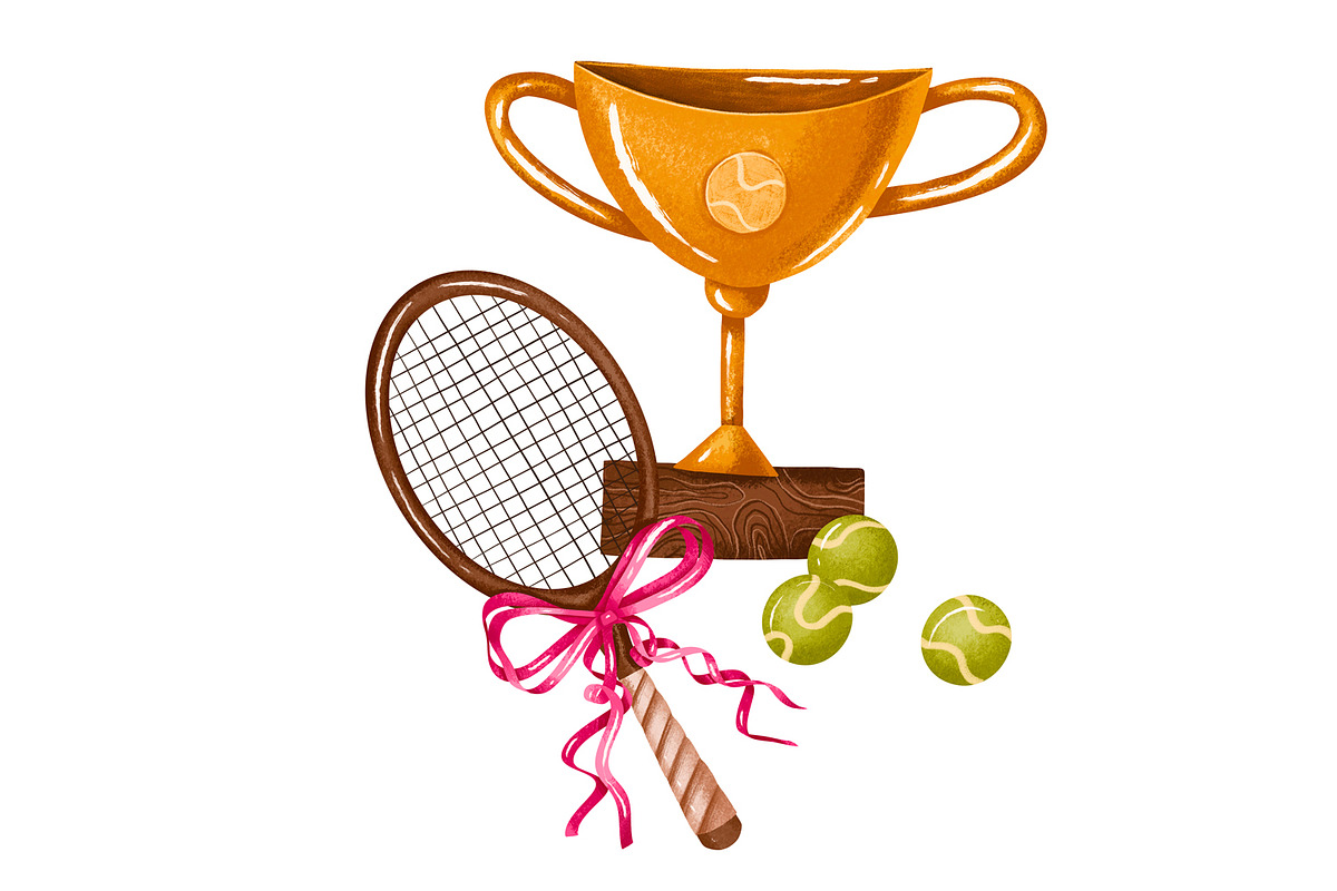 Hand Drawn Tennis Clipart Set, an Object Graphic by the_myro (Photo 3 of 13)