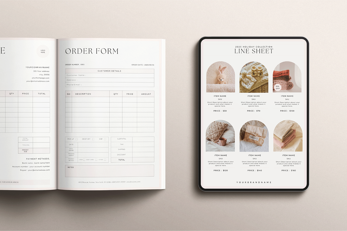 Wholesale line sheet Canva Template, a Flyer Template by Hellohastore (Photo 7 of 9)