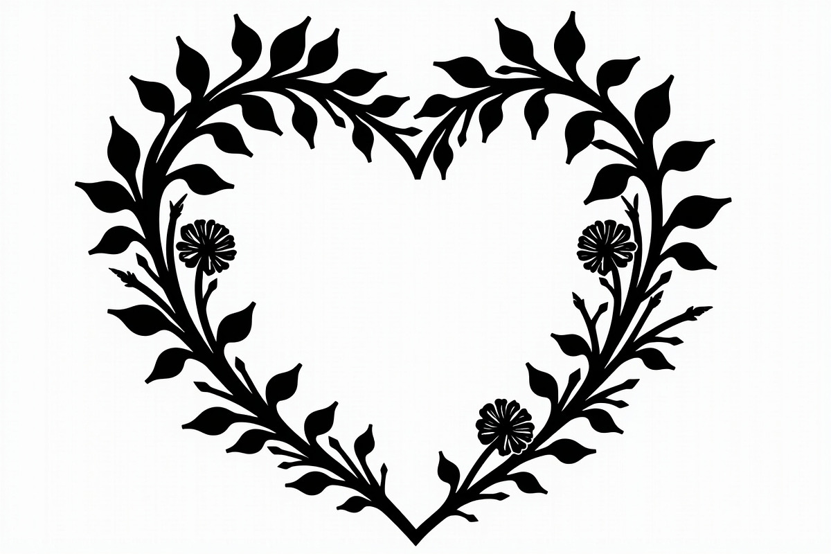 Floral Heart Wreath Bundle, an Illustration by BIPLOB EXPERT (Photo 4 of 9)