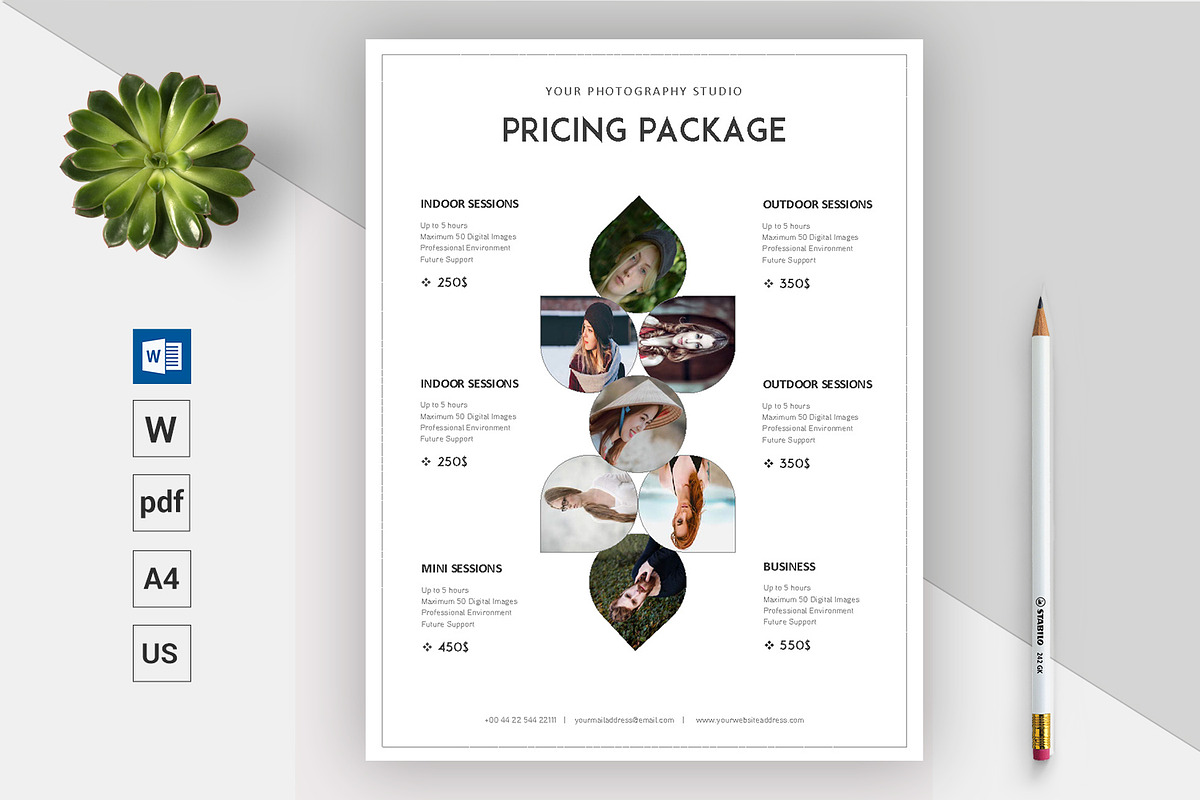 Photography Pricing Guide, a Flyer Template by ARP Creation (Photo 1 of 3)