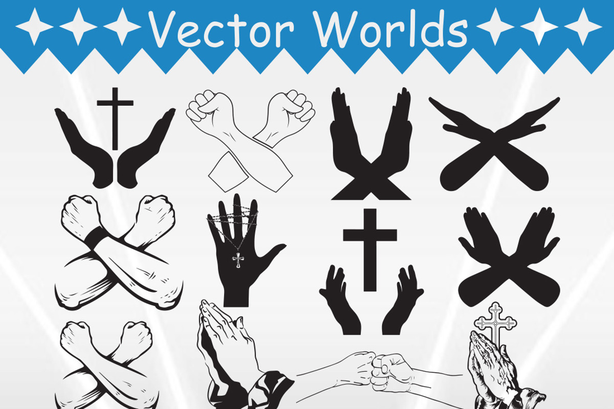Cross Hand Svg, Cross, Hands Svg, an Object Graphic by VectorWorlds (Photo 3 of 3)