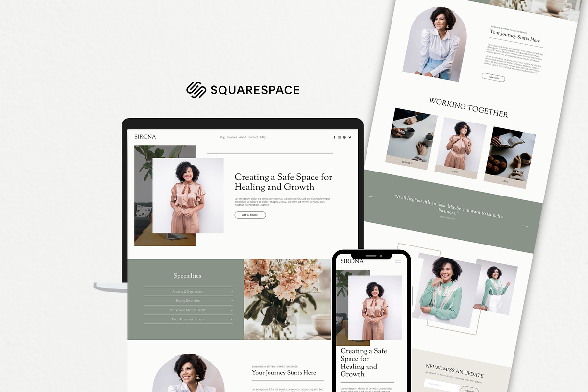 Therapist Squarespace Template, a Squarespace Template by Breah Designs (Photo 1 of 10)