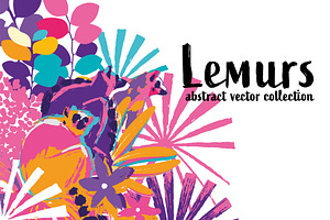 Lemurs, an Animal Illustration by Ekaterina Glazkova