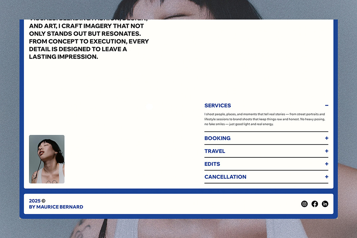 Bold Photography Portfolio Template, a Wix Template by pixlspace (Photo 4 of 9)