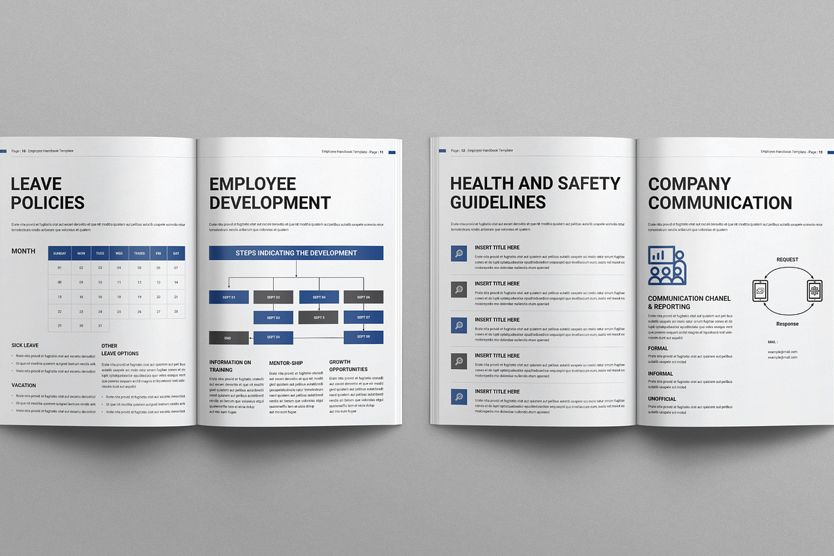 Employee Handbook Template, a Brochure Template by E-Type (Photo 5 of 7)
