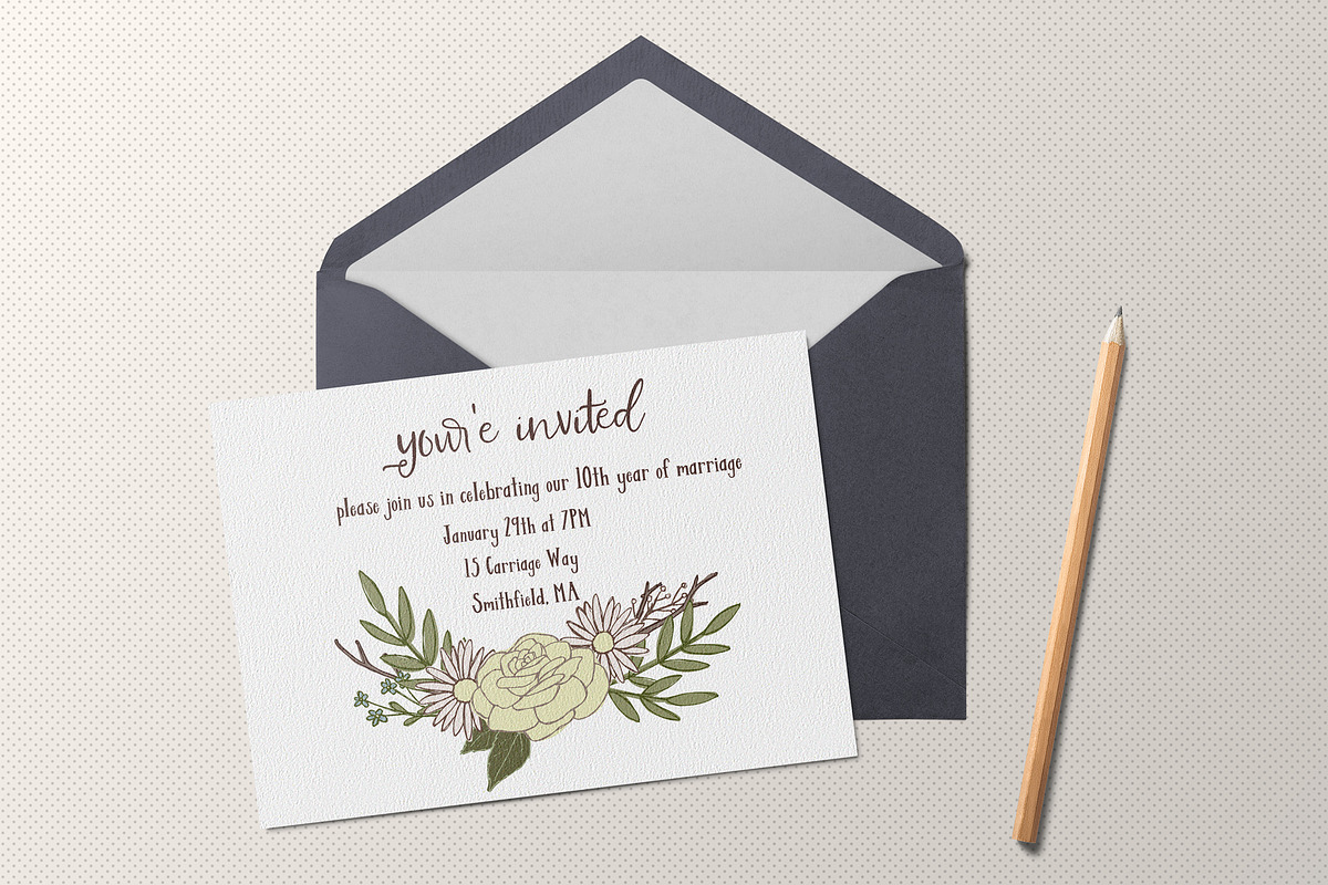 Vintage Rustic Florals, an Illustration by Kellie Jayne Studio (Photo 8 of 11)