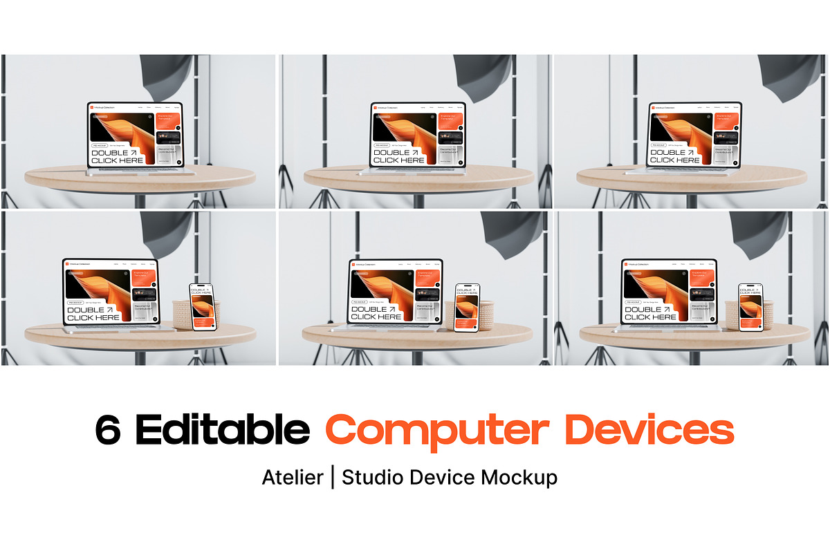 Atelier | Studio Device Mockups, a Product Mockup by orenjidesign (Photo 2 of 13)