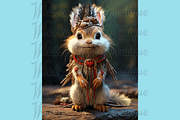 Cute Cartoon Shaman Animals, a Wallpaper Graphic by Whiskey Bee Boutique (Thumbnail 11 of 21)
