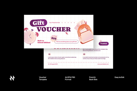 Modern Back to School Voucher preview 5