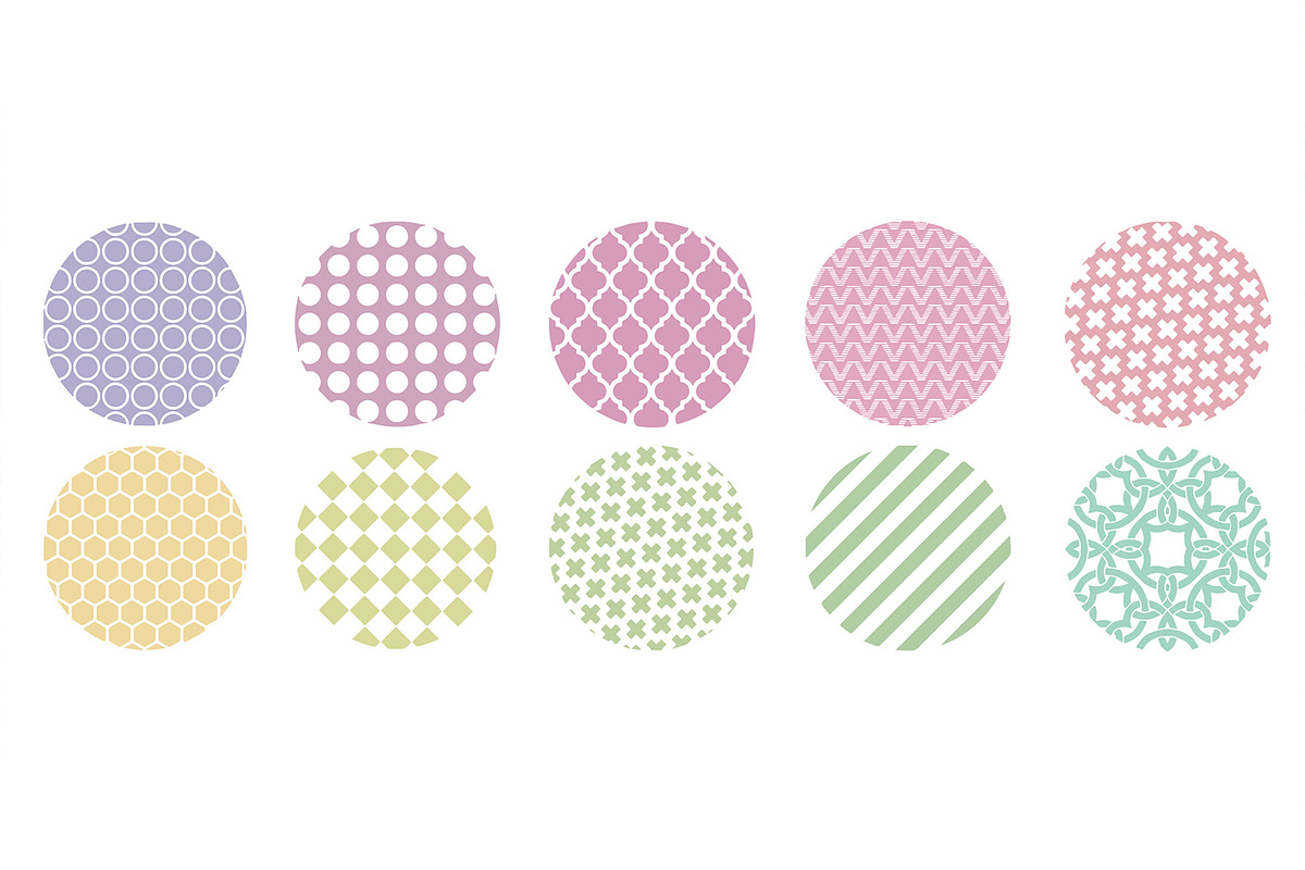 50 round patterns in vector and png, a Background Graphic by ...