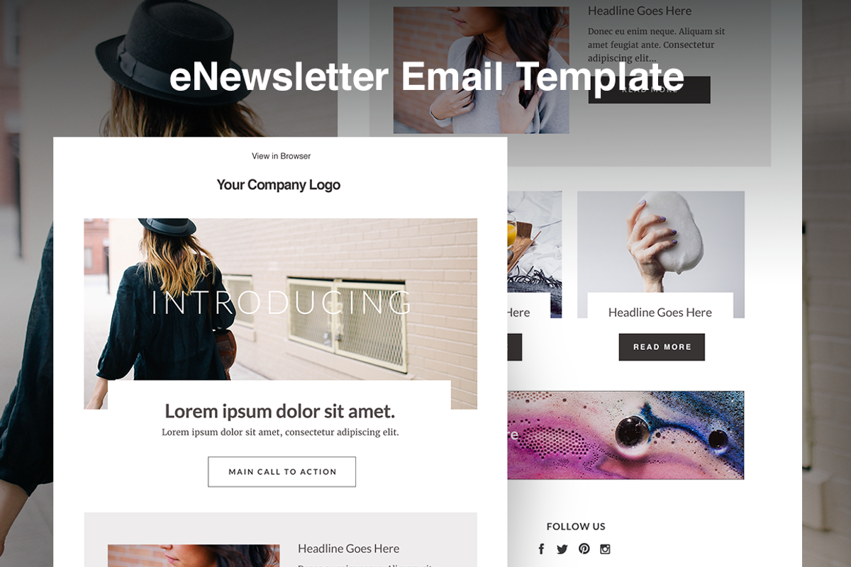 Responsive Email Template Bloggers, an Email Template by Leanna Norwood Creative (Photo 1 of 3)