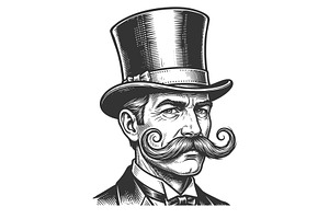 Victorian Gentleman with Curled