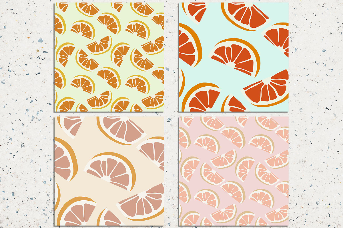 Grapefruit slice digital paper, a Pattern Graphic by Norse Studio (Photo 3 of 3)