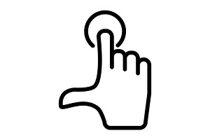 Touch screen icon, an Outline Icon by Sumberpangan