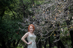 Smiling red hair woman in a sparklin, a Person Photo by Imaginarium