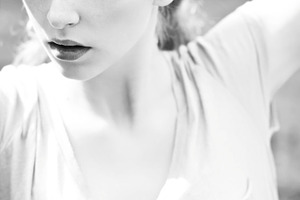 Black and white photo of a girl containing girl, female, and young