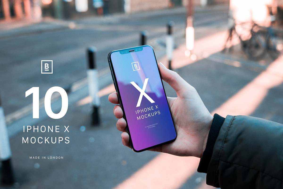 iPhone X Mockups, an iPhone Mockup by North&Nano (Photo 1 of 6)
