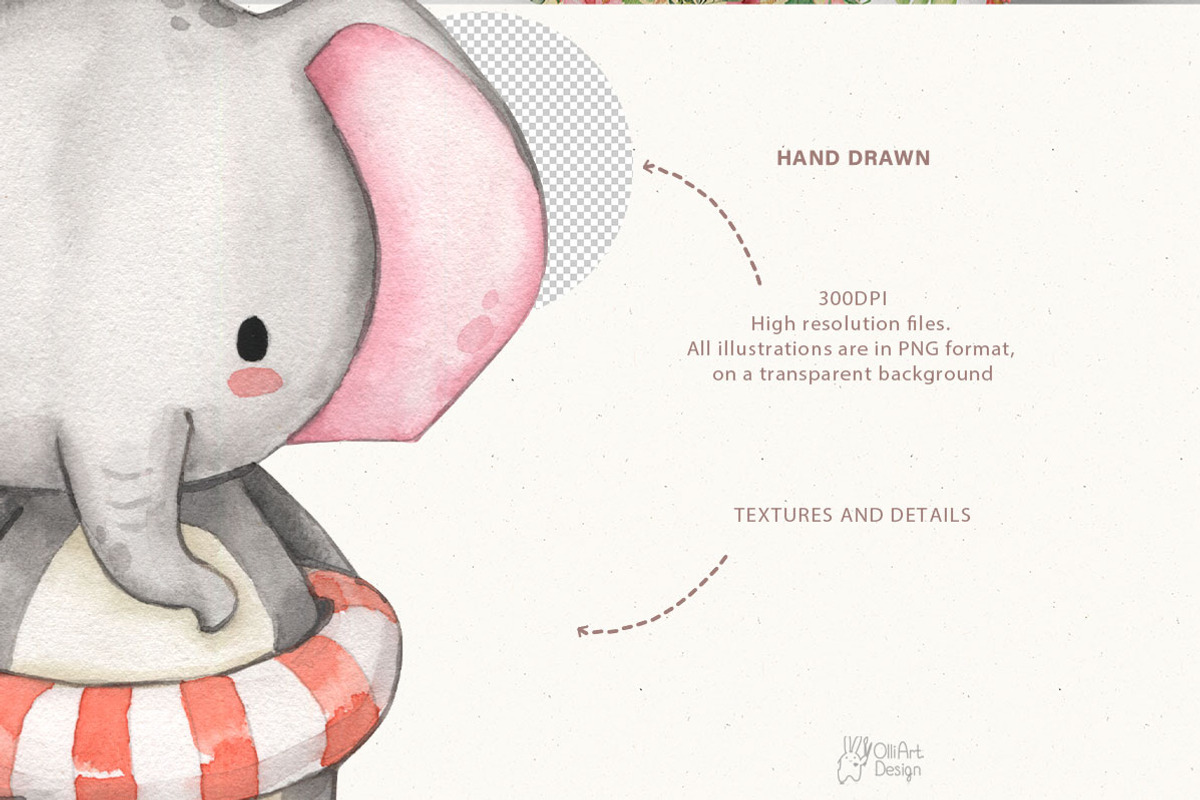 SUMMER HOLIDAY. Watercolor, an Animal Illustration by OlliArtDesign (Photo 7 of 7)