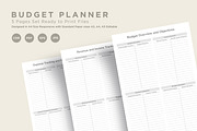 Budget Planner Pages Set V-20, a Stationery Template by shahsoft (Thumbnail 1 of 3)
