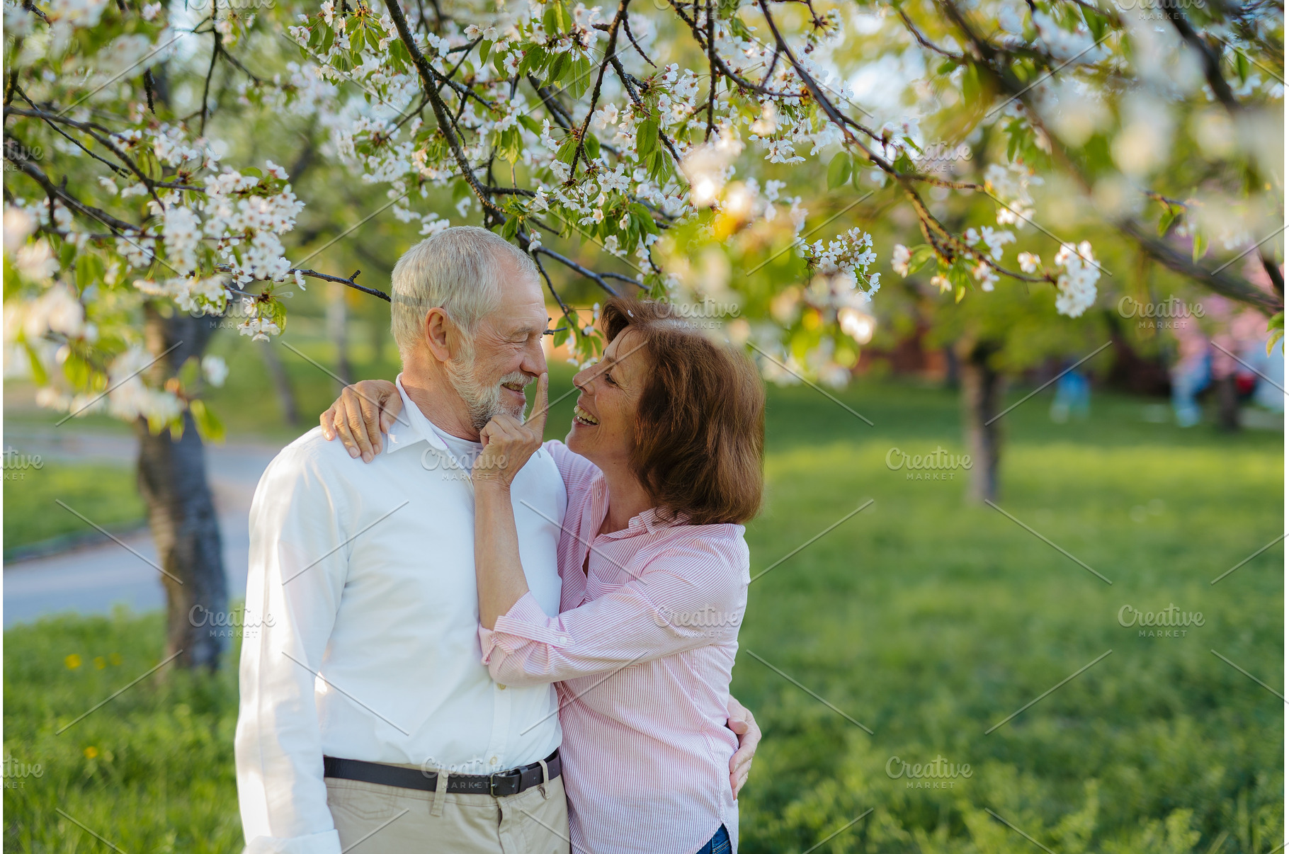 Beautiful senior couple in love on, a Person Photo by HalfPoint