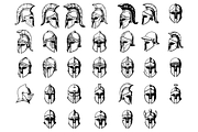 Ancient Greek Helmet Set, an Object Graphic by RT Studio (Thumbnail 2 of 4)