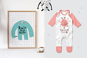Monsters kids clipart collection, an Animal Illustration by Leysan Shayak (Thumbnail 7 of 15)