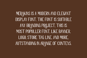 Merakins - Fashion & Elegant Font