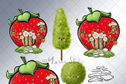 Strawberry Clipart, an Illustration by Masha  Studio (Thumbnail 4 of 10)