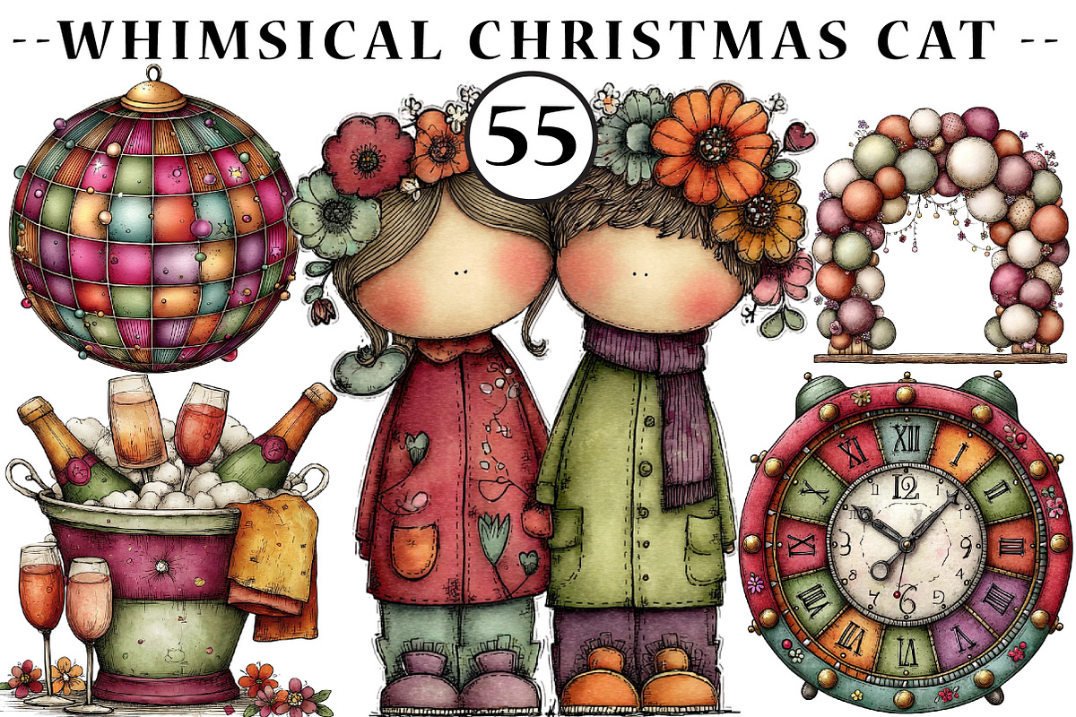 New Year Clipart, an Illustration by CreationArt (Photo 1 of 7)