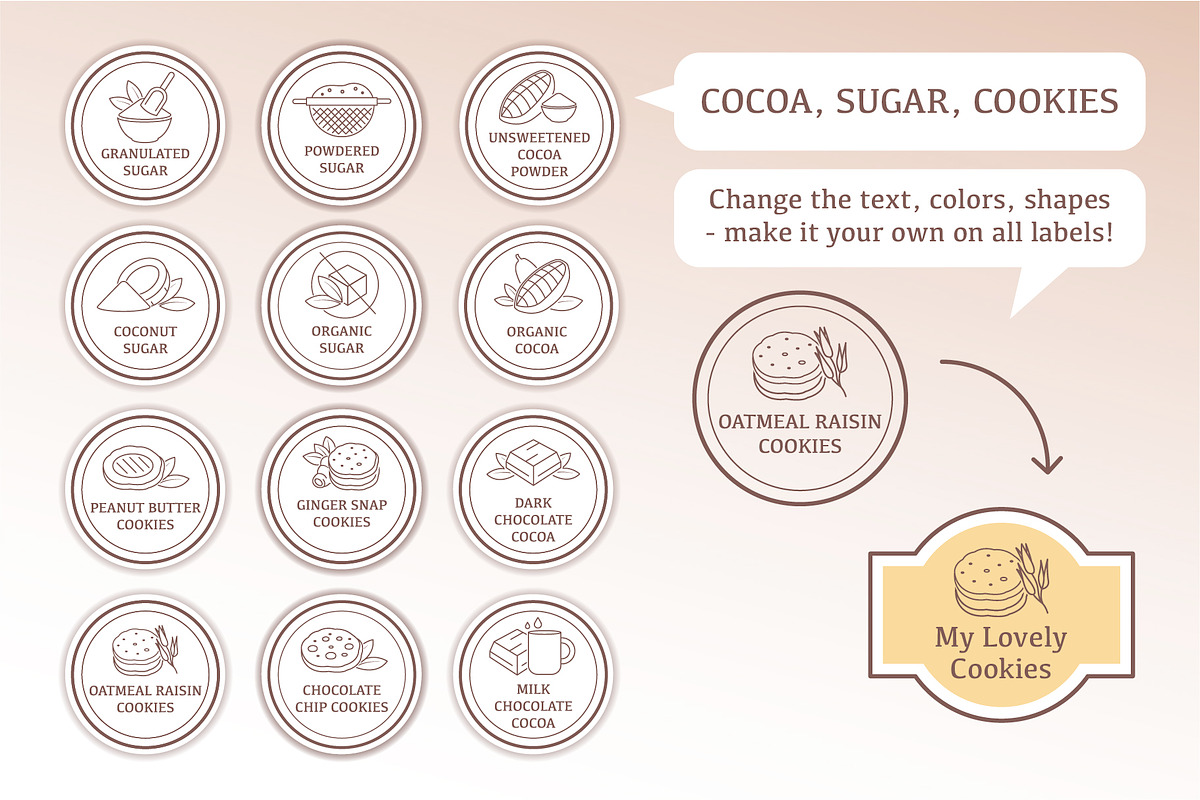 Vintage Kitchen Jar Labels, Icons, an Object Graphic by Lettering_Logo (Photo 6 of 10)