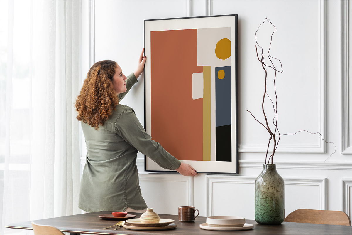 Geometric Abstract Mid Century Art, a Poster Template by Vibrand Studio (Photo 2 of 11)