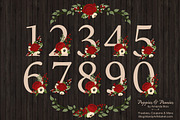 Christmas Floral Number Vectors, an Illustration by Amanda Ilkov (Thumbnail 2 of 5)