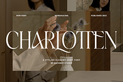 Charlotten - Elegant & Stylish Serif, a Serif Font by RockboyStd (Thumbnail 1 of 12)