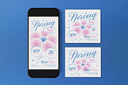 White Quirky Spring Sale Flyer Set, a Flyer Template by graphicook (Thumbnail 3 of 3)