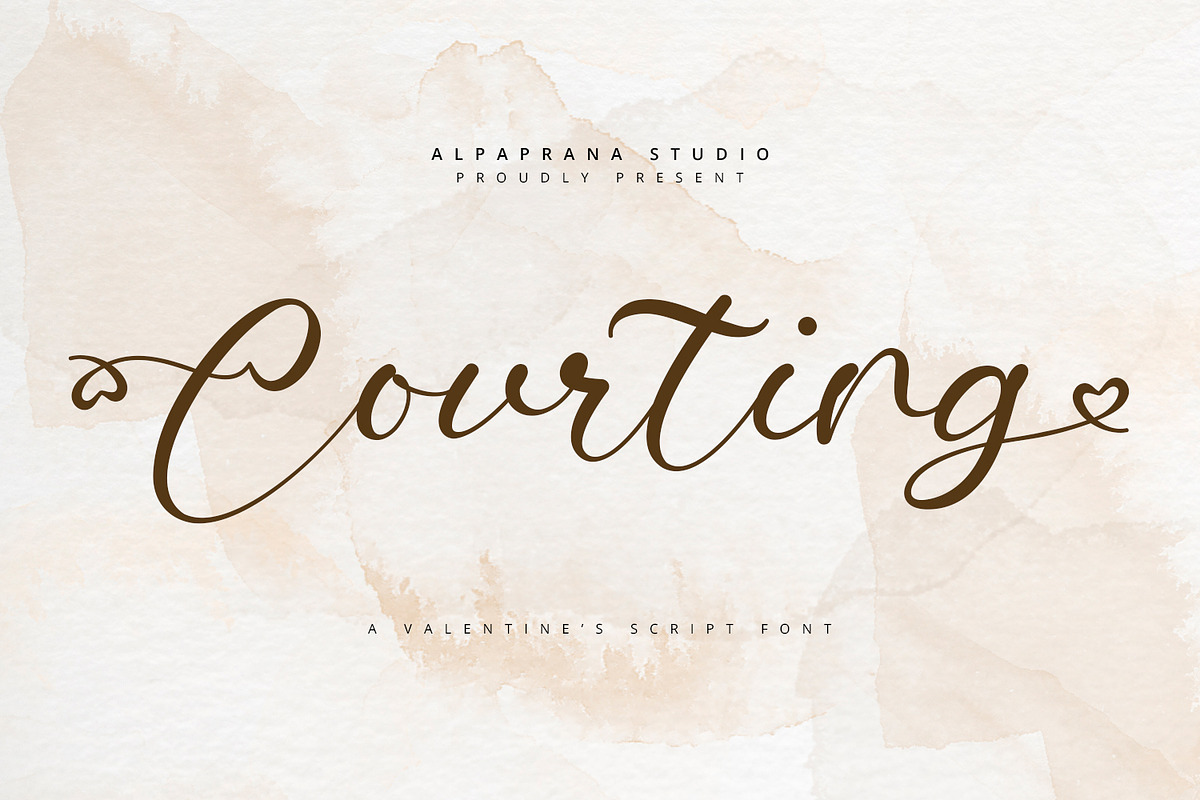 Courting - Script Font, a Script Font by Alpaprana (Photo 1 of 14)