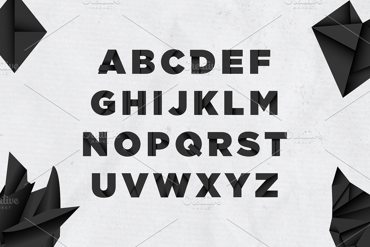 Alphabet & Graphics Kit Folded Paper, an Illustration by Onyx Templates (Photo 5 of 11)