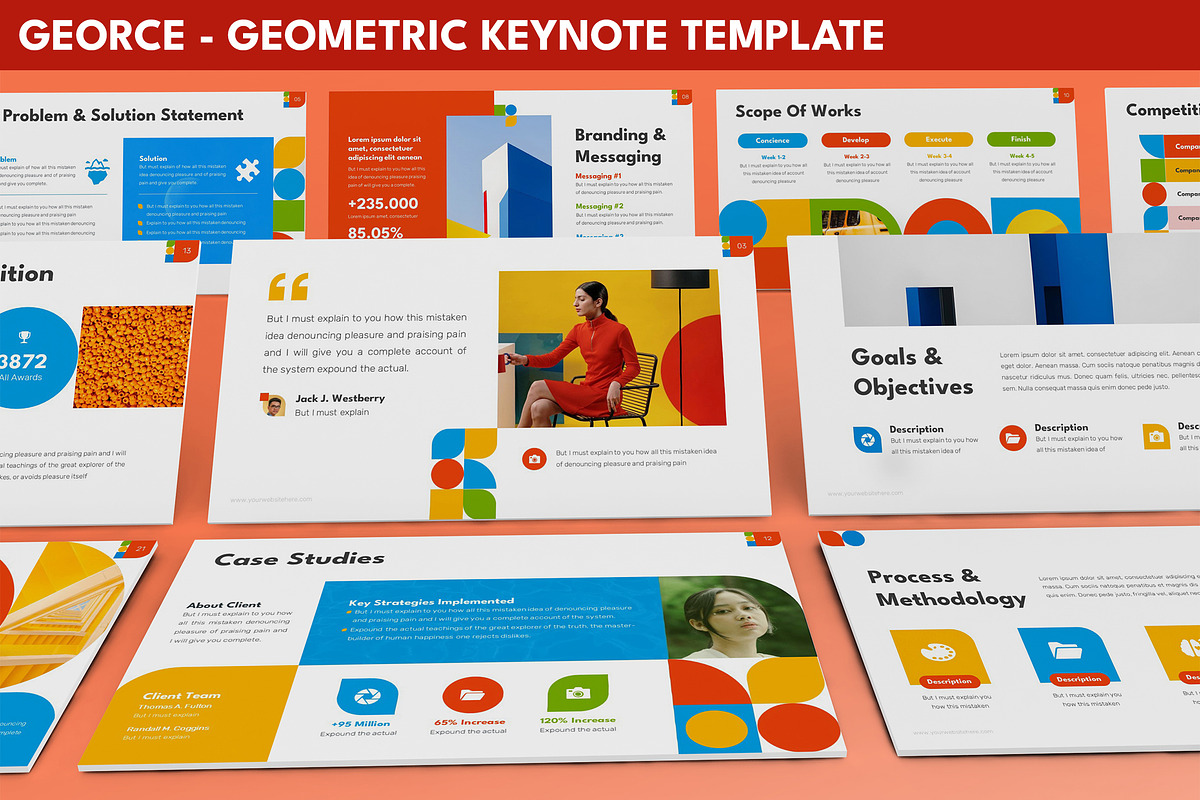 Georce - Geometric Keynote Template, a Presentation Template by SlideFactory (Photo 1 of 4)