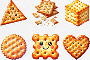 Cracker Watercolor Clipart, an Illustration by Black Bird Studio (Thumbnail 5 of 6)