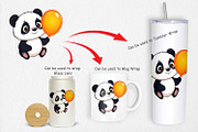 Balloon Panda Clipart, a Graphic by Artnoy (Thumbnail 4 of 5)