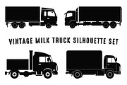 Vintage Milk Truck Silhouette Set, a Transportation Illustration by Gfx Expert Team (Thumbnail 2 of 3)