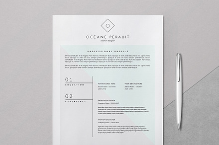 Minimal Resume Template 4p / Océane