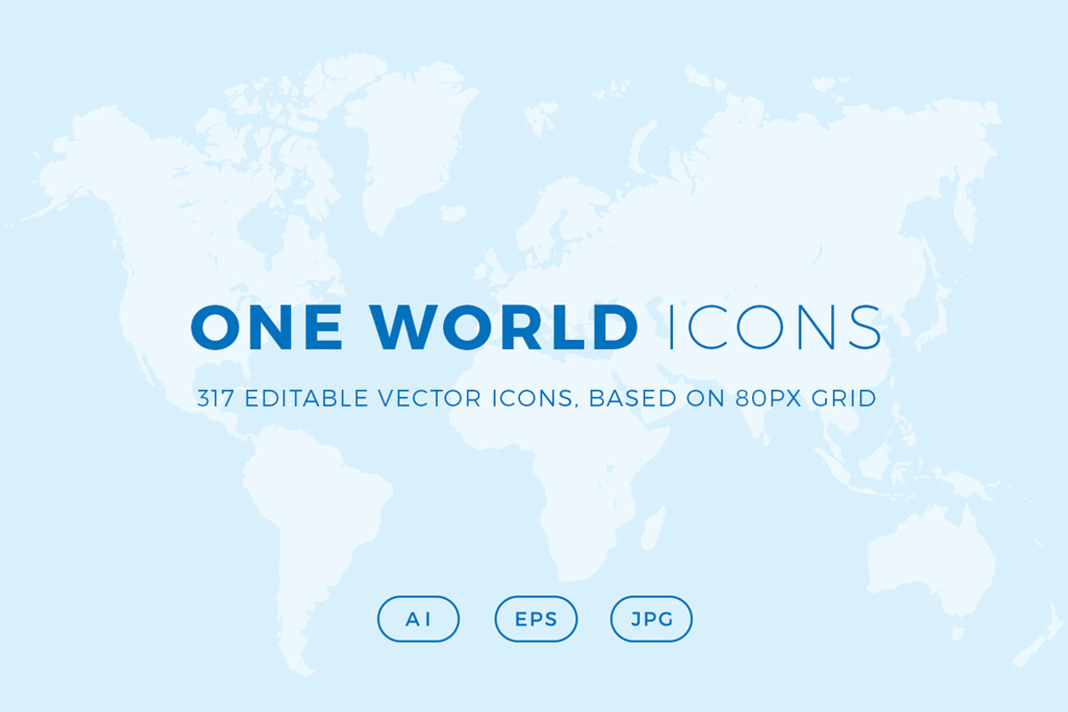 ONE WORLD ICONS - Countries, an Outline Icon by Uniko Studio (Photo 1 of 10)