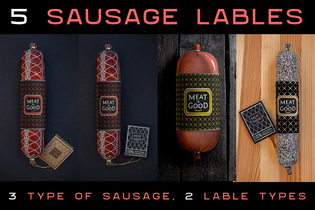 Sausage Label | Mock Up, a Packaging Mockup by Level up (Photo 1 of 3)