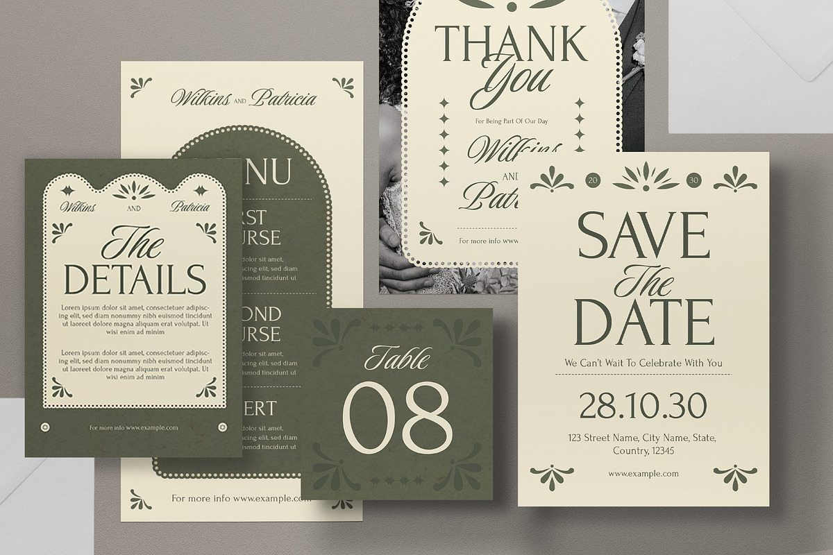 Wedding Invitation Set, an Invitation Template by graphicook (Photo 2 of 3)